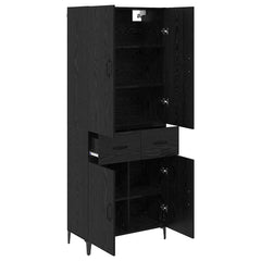 Highboard 69.5 x 34 x 180 cm Engineered Wood Black oak