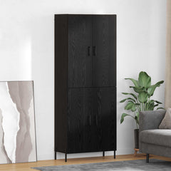 Highboard 69.5x34x180 cm Engineered Wood 2 Doors Black oak