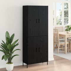 Highboard 69.5x34x180 cm Engineered Wood 2 Doors Black oak