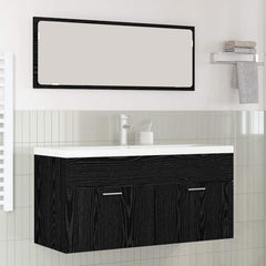 Bathroom Cabinet Black Oak 100 x 38.5 x 46 cm Engineered Wood 1