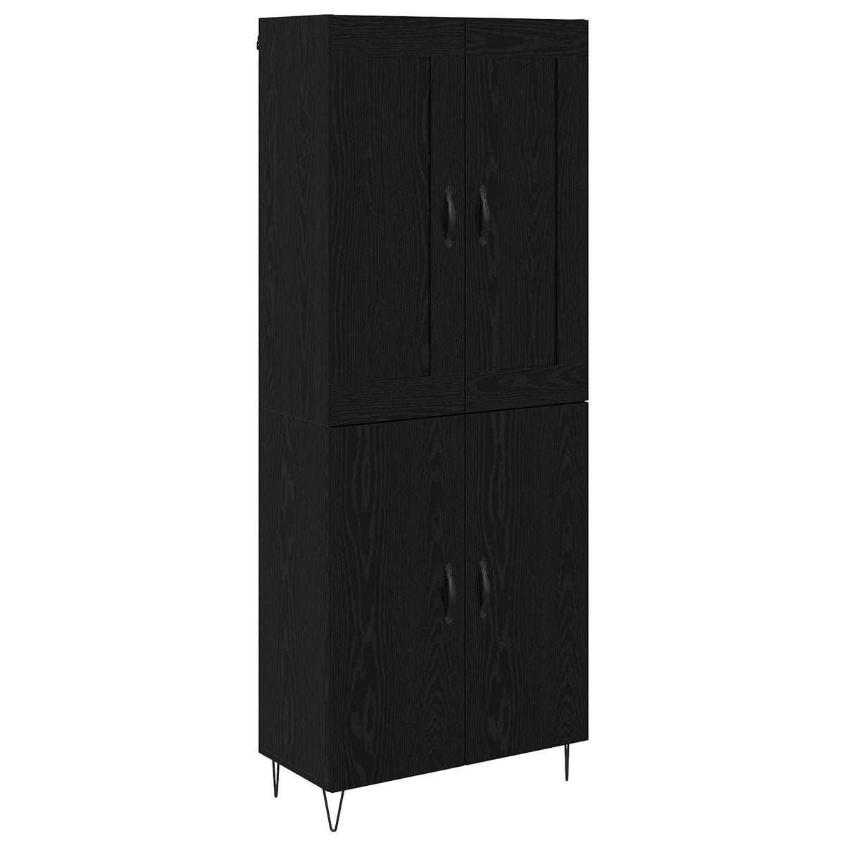 Highboard 69.5x34x180 cm Engineered Wood 2 Doors Black oak