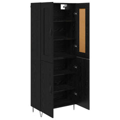 Highboard 69.5x34x180 cm Engineered Wood 2 Doors Black oak