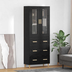 Highboard 69.5 x 34 x 180 cm Black oak