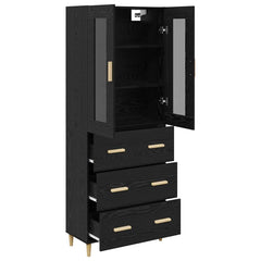 Highboard 69.5 x 34 x 180 cm Black oak