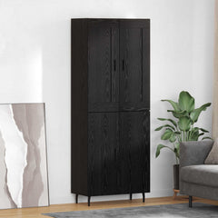 Highboard 69.5x34x180 cm Engineered Wood 2 Doors Black oak
