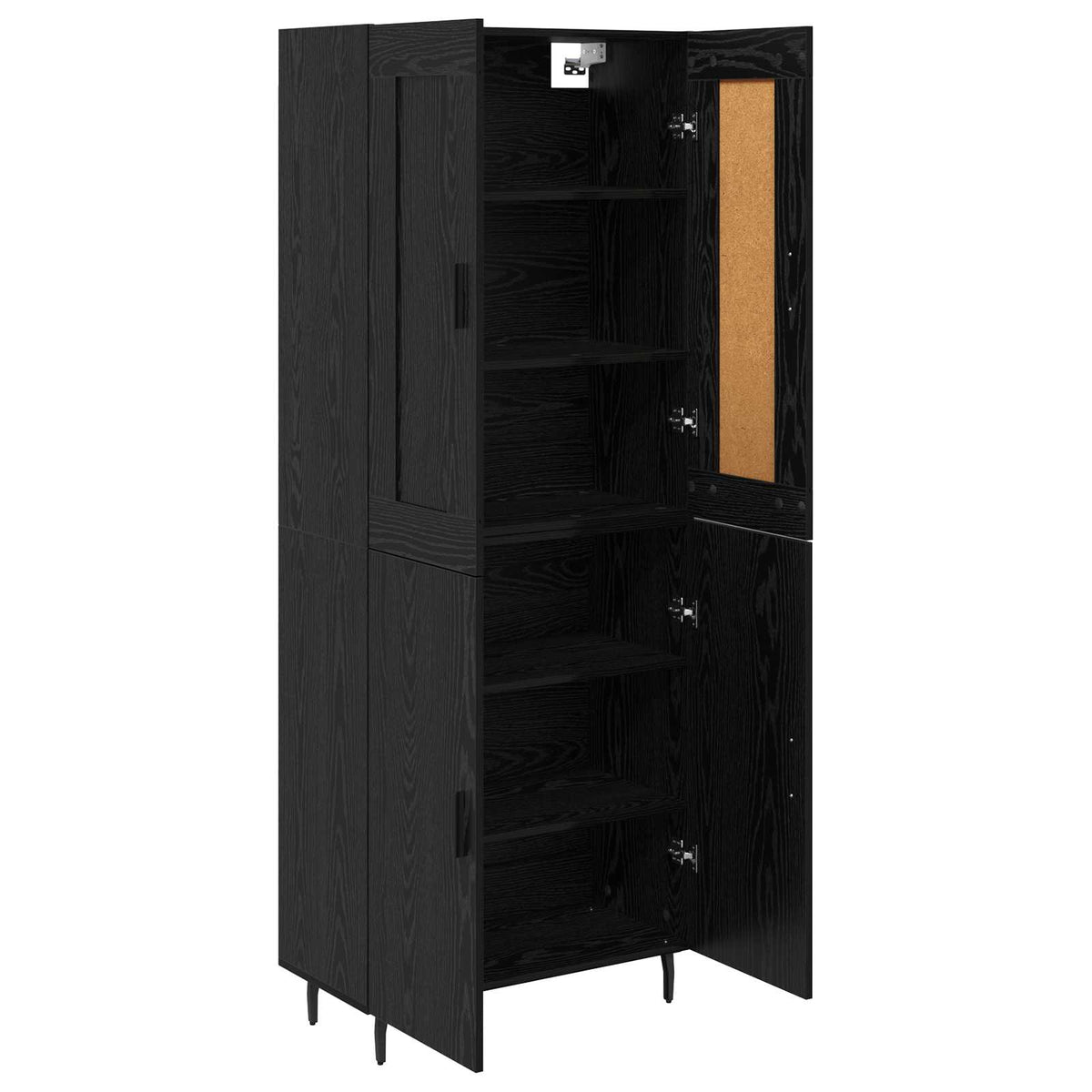Highboard 69.5x34x180 cm Engineered Wood 2 Doors Black oak