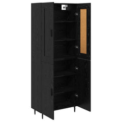 Highboard 69.5x34x180 cm Engineered Wood 2 Doors Black oak