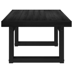 Coffee Table NOAIN 119 x 60 x 40 cm Solid Pine Wood Black U shape