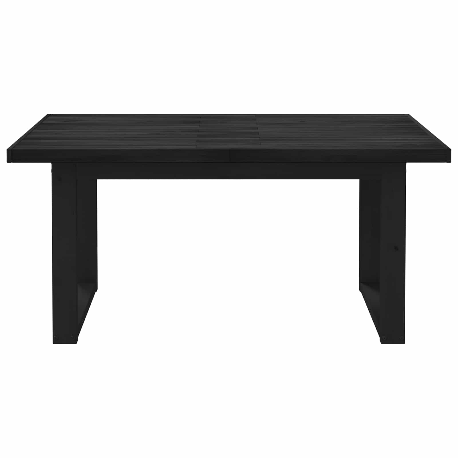 vidaXL Dining Table NOAIN 160 cm Solid Pine Wood Black Rectangular 3