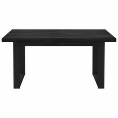 vidaXL Dining Table NOAIN 160 cm Solid Pine Wood Black Rectangular 3