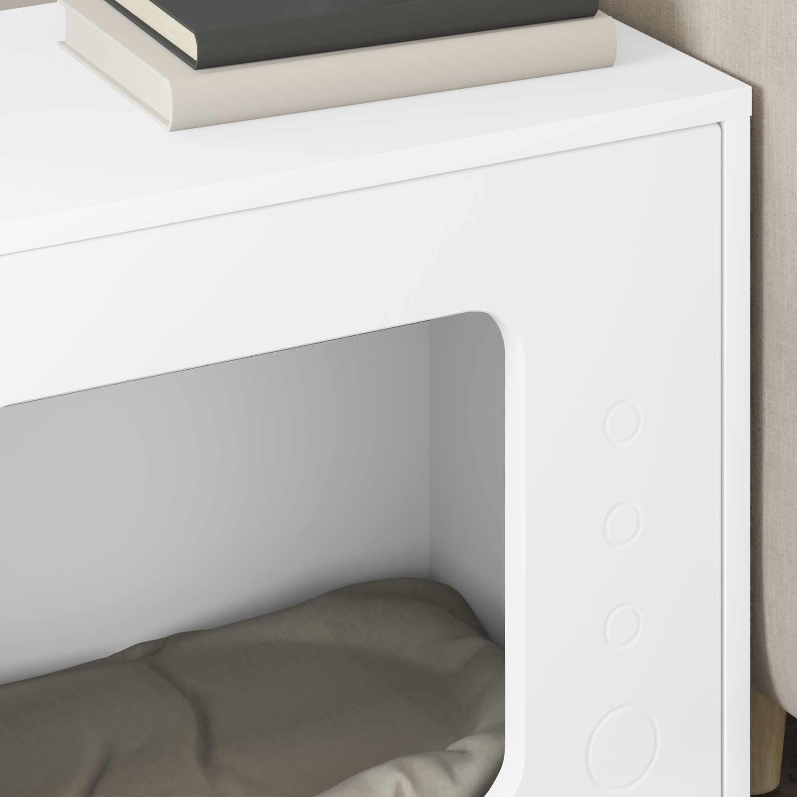 vidaXL Cat House White 51 x 30 x 42.5 cm Engineered Wood 4