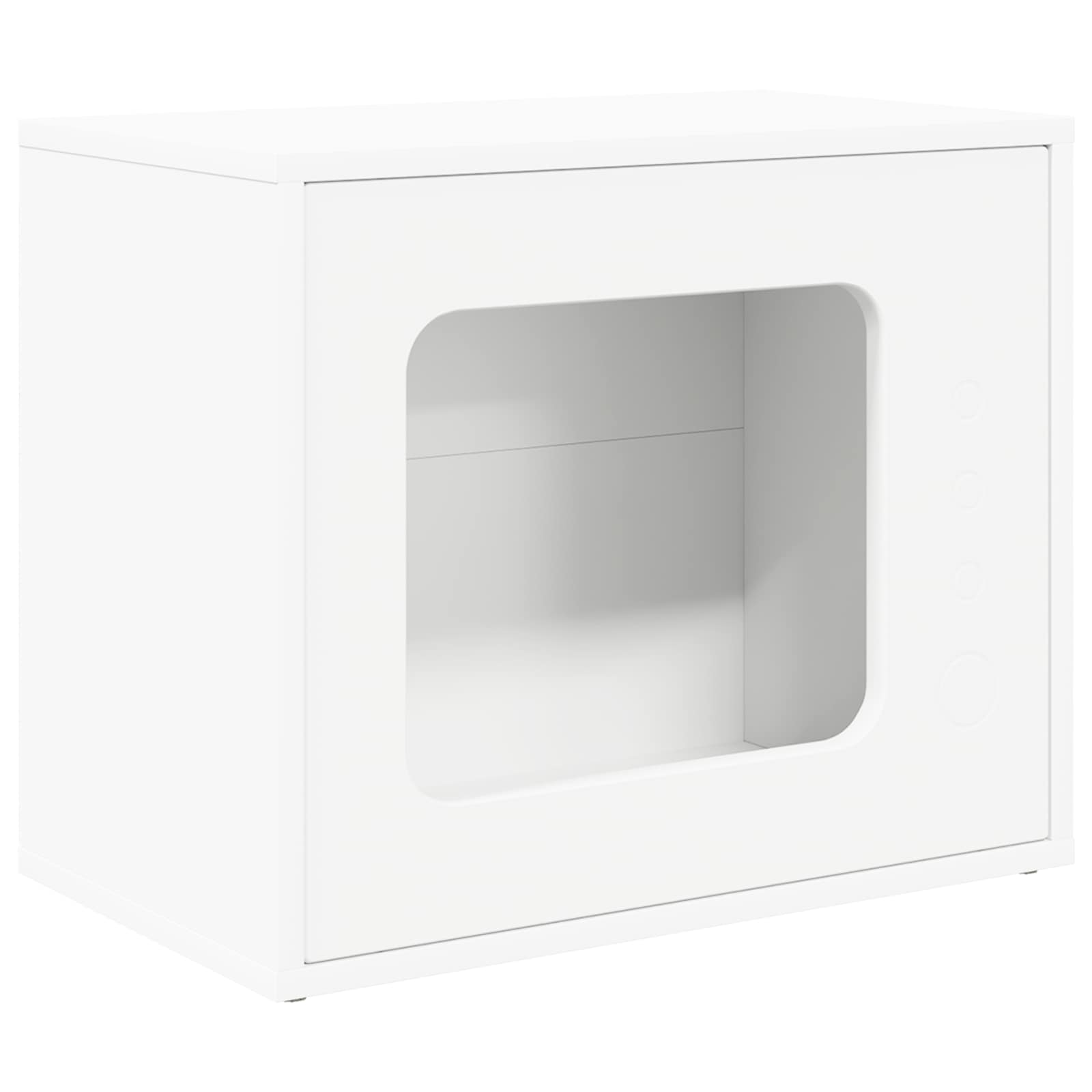 vidaXL Cat House White 51 x 30 x 42.5 cm Engineered Wood 2