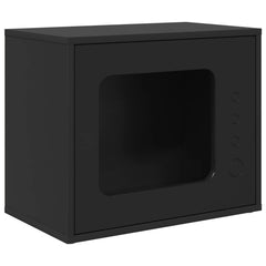 vidaXL Cat House Black 51 x 30 x 42.5 cm Engineered Wood 2