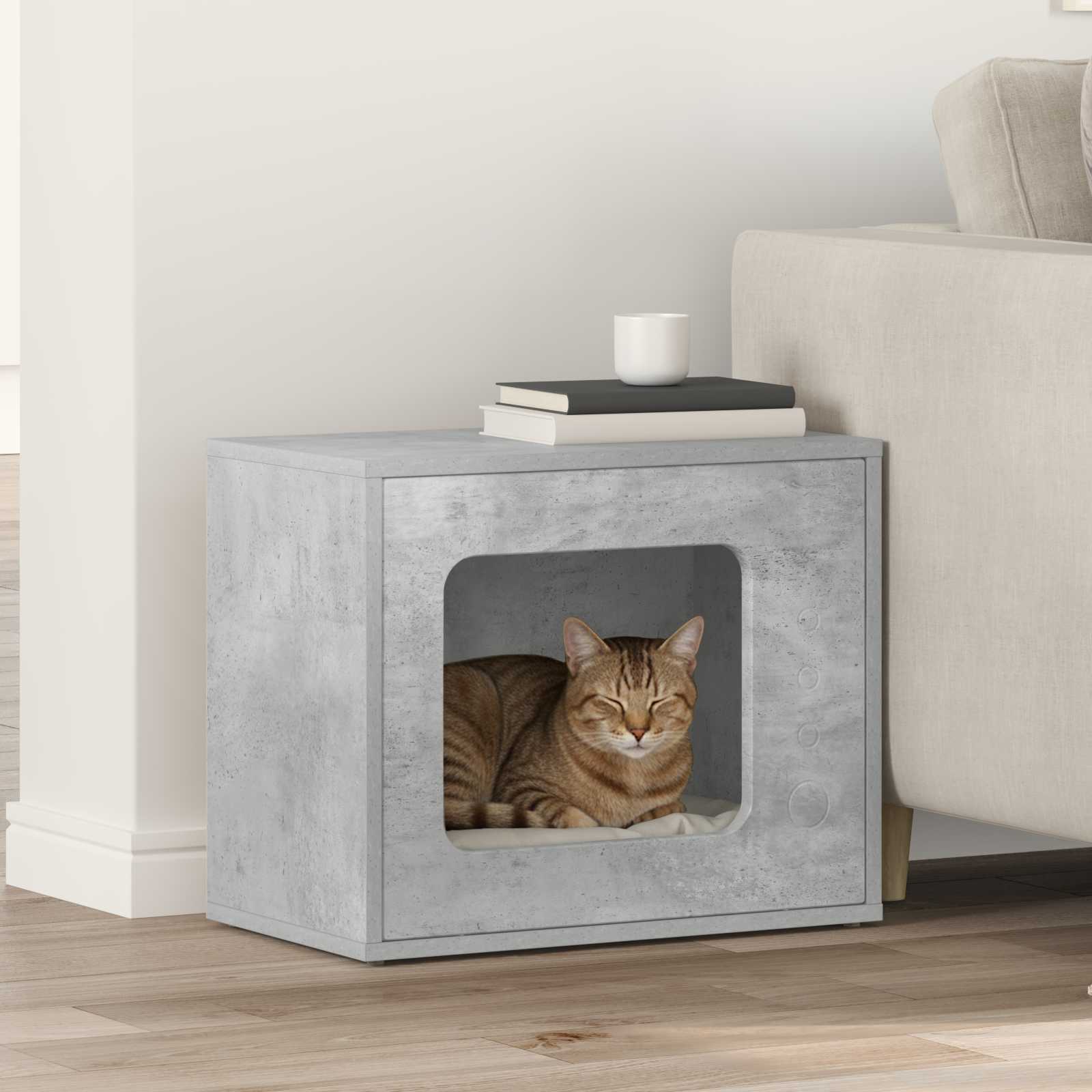 vidaXL Cat House Concerte 51 x 30 x 42.5 cm Engineered Wood 1