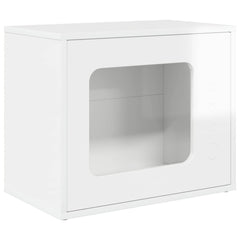 vidaXL Cat House Gloss White 51 x 30 x 42.5 cm Engineered Wood 2