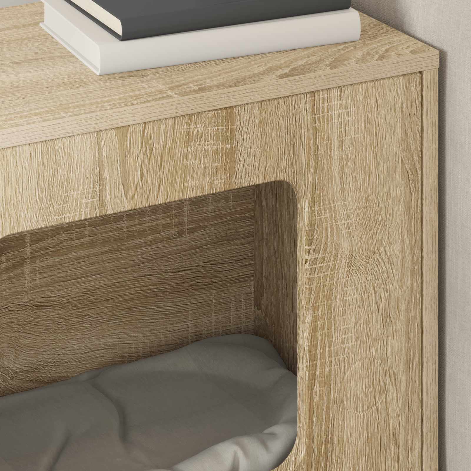 vidaXL Cat House Sonoma 51 x 30 x 52 cm Engineered Wood 4
