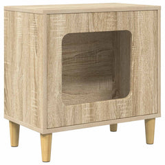 vidaXL Cat House Sonoma 51 x 30 x 52 cm Engineered Wood 2