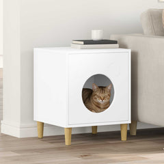 vidaXL Cat House White 42.5 x 40 x 53 cm Engineered Wood 1