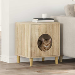 vidaXL Cat House Sonoma 42.5 x 40 x 53 cm Engineered Wood 1