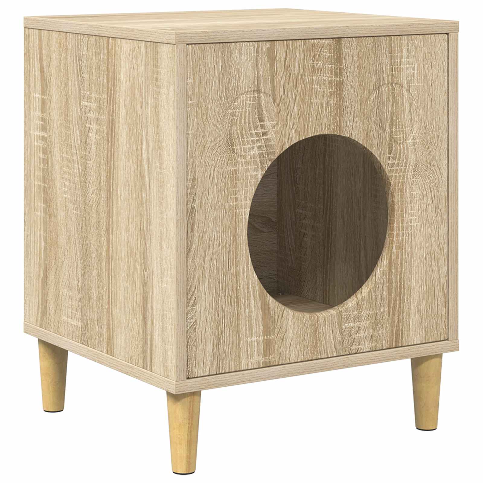 vidaXL Cat House Sonoma 42.5 x 40 x 53 cm Engineered Wood 2
