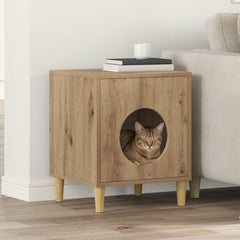 vidaXL Cat House Artisian Oak 42.5 x 40 x 53 cm Engineered Wood 1