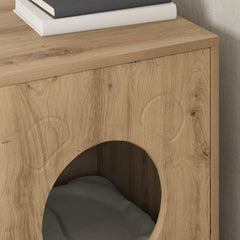 vidaXL Cat House Artisian Oak 42.5 x 40 x 53 cm Engineered Wood 4