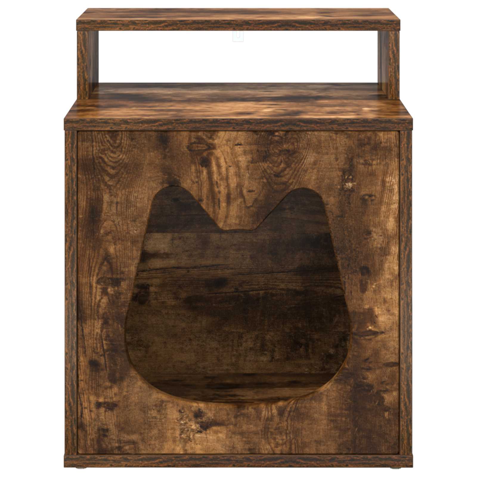 vidaXL Cat House Smoked Oak 42.5 x 40 x 53.5 cm Engineered Wood 5