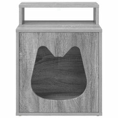 vidaXL Cat House Grey Sonoma 42.5 x 40 x 53.5 cm Engineered Wood 5