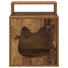 vidaXL Cat House Old Wood 42.5 x 40 x 53.5 cm Engineered Wood 5