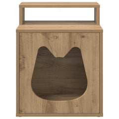 vidaXL Cat House Artisian Oak 42.5 x 40 x 53.5 cm Engineered Wood 5