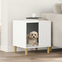 vidaXL Dog House White 44 x 42 x 49 cm Engineered Wood 1