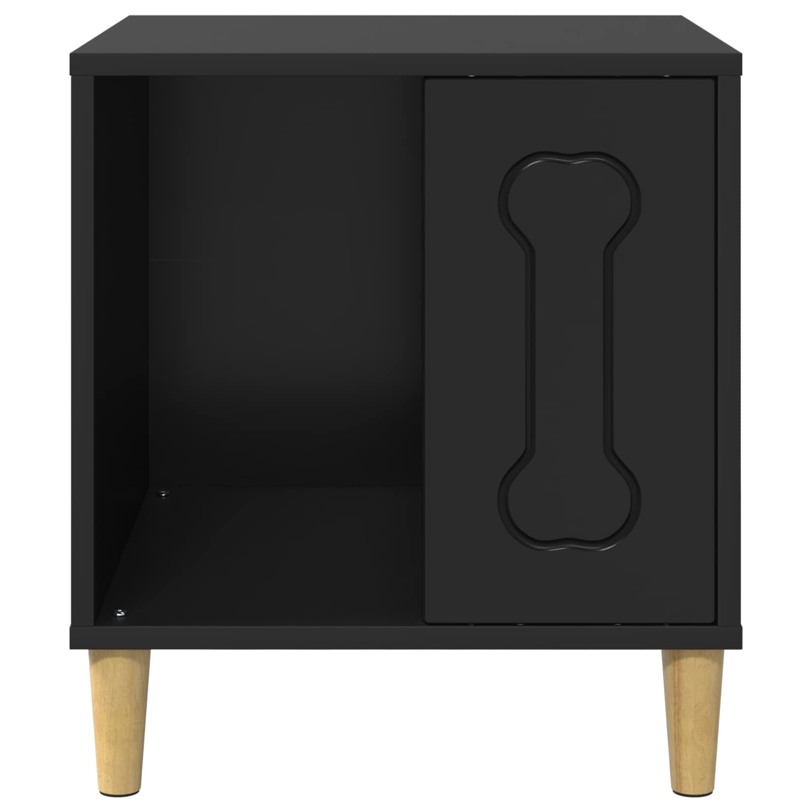 vidaXL Dog House Black 44 x 42 x 49 cm Engineered Wood 5