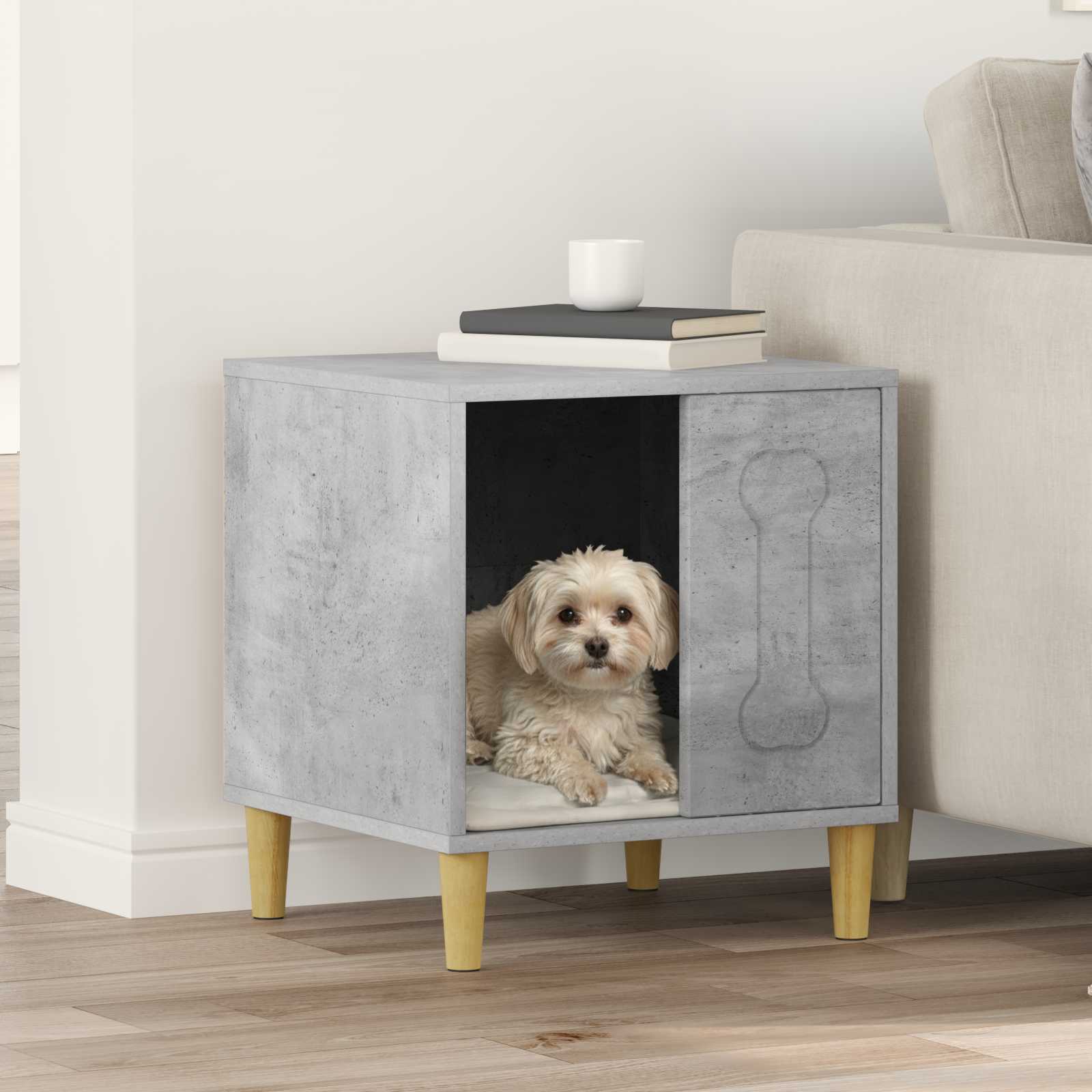 vidaXL Dog House Concerte 44 x 42 x 49 cm Engineered Wood 1