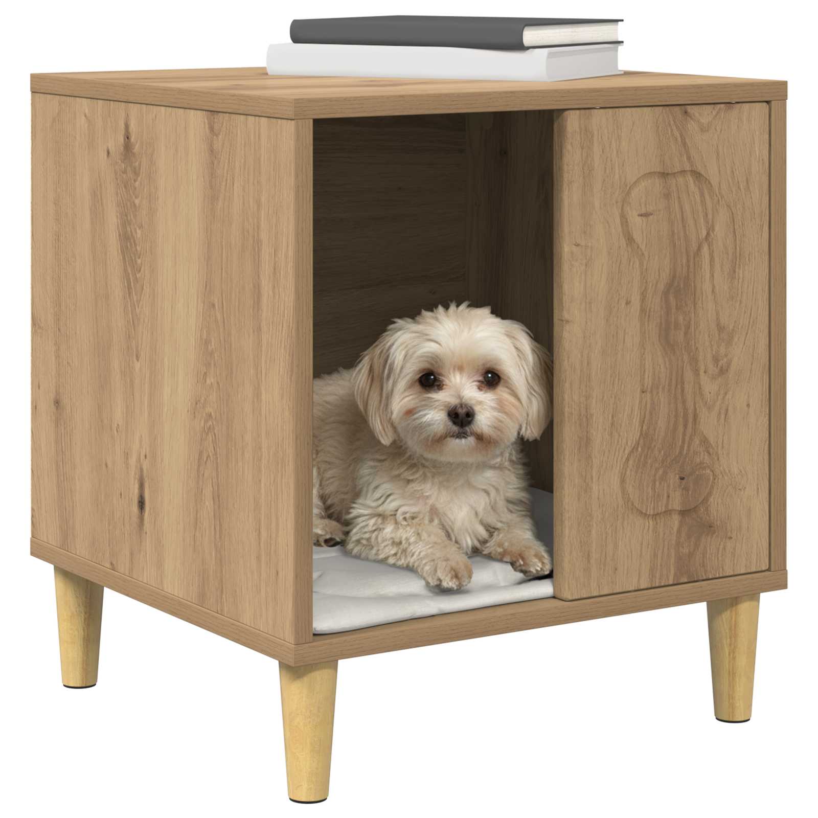 vidaXL Dog House Artisian Oak 44 x 42 x 49 cm Engineered Wood 3