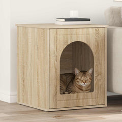 vidaXL Cat House Sonoma 53 x 52 x 62 cm Engineered Wood 1