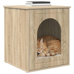 vidaXL Cat House Sonoma 53 x 52 x 62 cm Engineered Wood 3