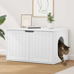 Cat House 85 x 55 x 50.5 cm Engineered Wood White