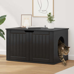 Cat House 85 x 55 x 50.5 cm Engineered Wood Black