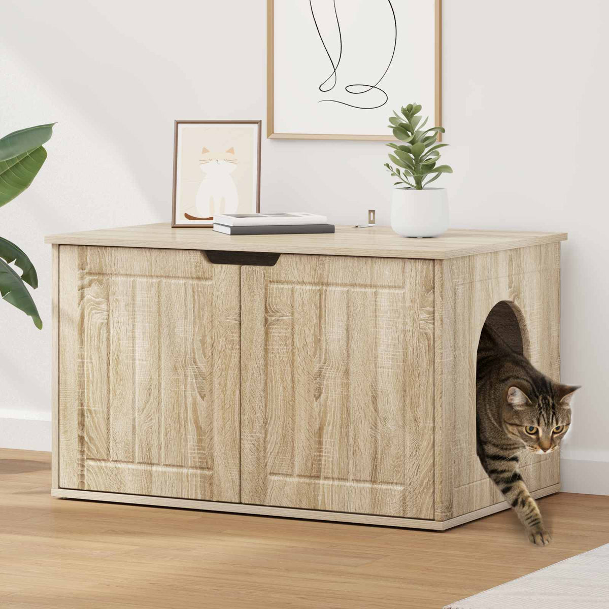 Cat House 85 x 55 x 50.5 cm Engineered Wood Sonoma oak