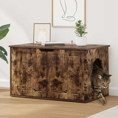 Cat House 85 x 55 x 50.5 cm Engineered Wood Smoked oak
