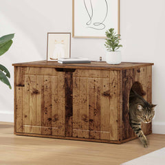 Cat House 85 x 55 x 50.5 cm Engineered Wood Old wood