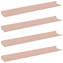 vidaXL Floating Shelf 4 pcs Pink 60 x 8.5 x 2.5 cm Steel 2