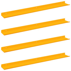 vidaXL Floating Shelf 4 pcs Mustard Yellow 80 x 9 x 2.5 cm Steel 2