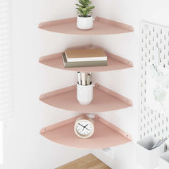vidaXL Corner Floating Shelf 4 pcs Pink 30 x 30 x 2 cm 1