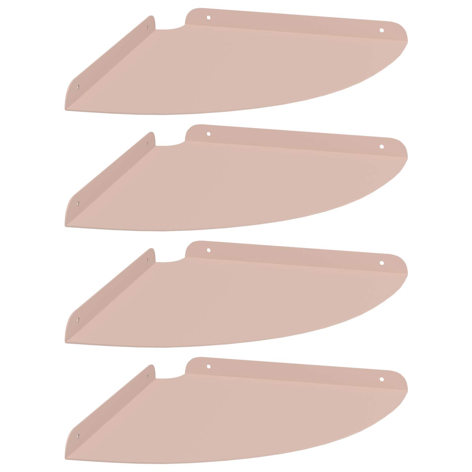 vidaXL Corner Floating Shelf 4 pcs Pink 30 x 30 x 2 cm 2