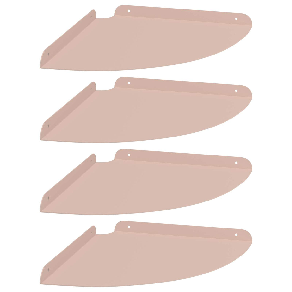 Corner Floating Shelf 30 x 30 x 2 cm 4 30 cm Pink
