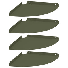 vidaXL Corner Floating Shelf 4 pcs Olive green 30 x 30 x 2 cm 2
