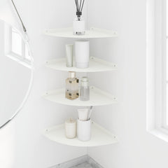 vidaXL Corner Floating Shelf 4 pcs White 30 x 30 x 2 cm 4