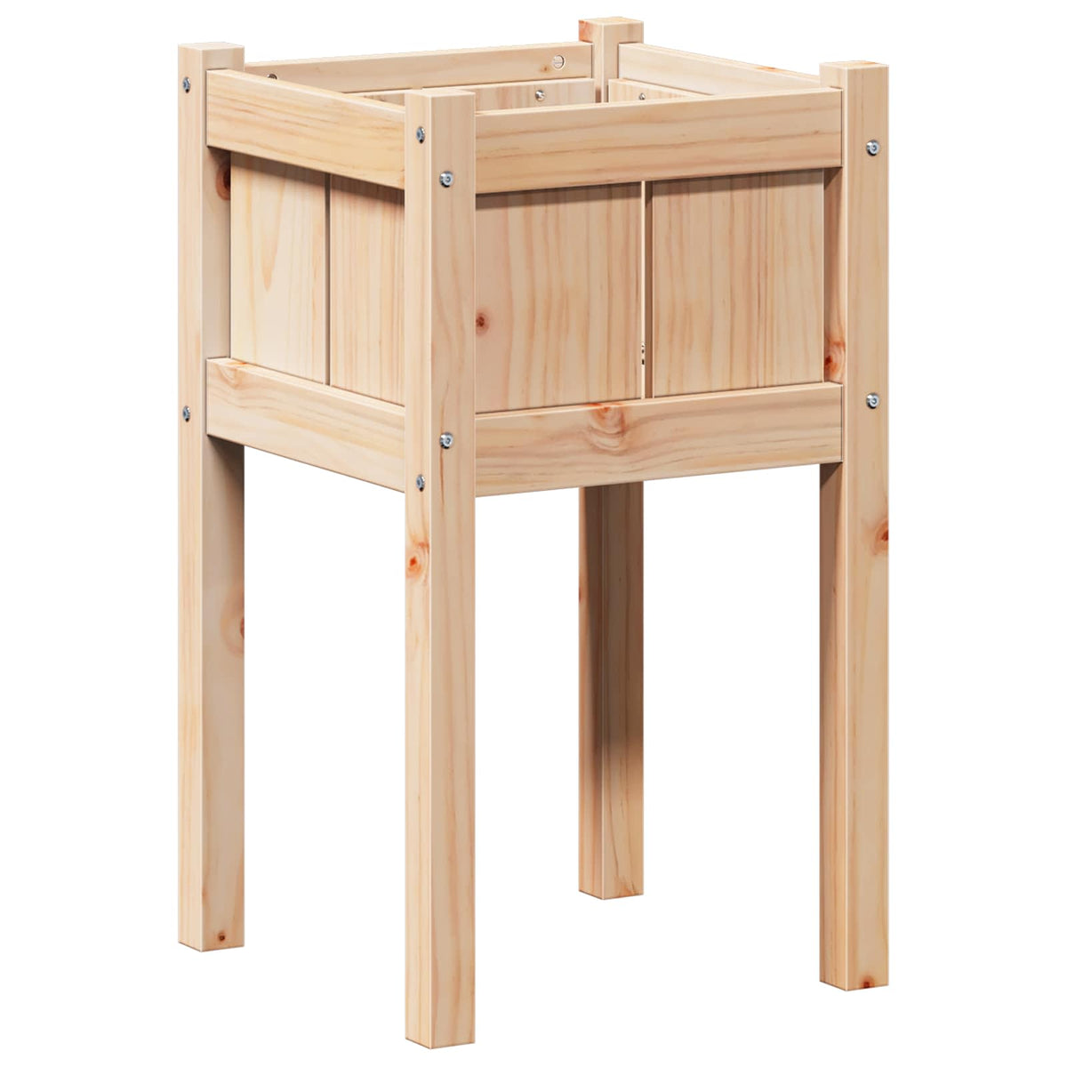 vidaXL Garden Planter Nature 40 x 40 x 70 cm Solid Pine Wood 2