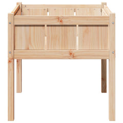 vidaXL Garden Planter Nature 70 x 70 x 70 cm Solid Pine Wood 4
